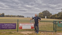Mark Sutton in front of Caddington Sports Club